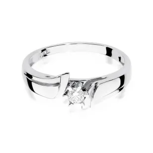 Pierścionek diament białe złoto 0,12ct