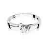 Złoty pierścionek z diamentem Białe złoto EW-300 0,12ct