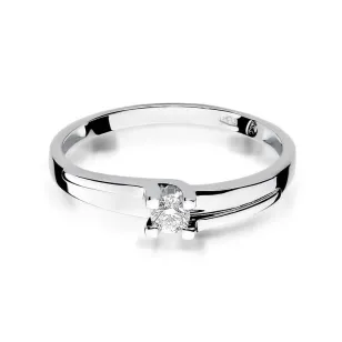 Złoty pierścionek z diamentem Białe złoto EW-246 0,12ct