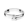 Złoty pierścionek z diamentem Białe złoto EW-246 0,12ct