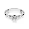 Złoty pierścionek z diamentem Białe złoto EW-133 0,15ct