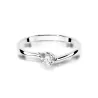 Złoty pierścionek z diamentem Białe złoto EW-383 0,09ct