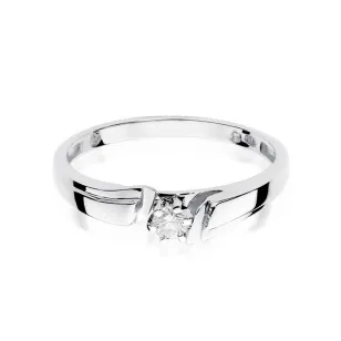 Złoty pierścionek z diamentem Białe złoto EW-300 0,10ct