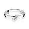 Złoty pierścionek z diamentem Białe złoto EW-176 0,02ct