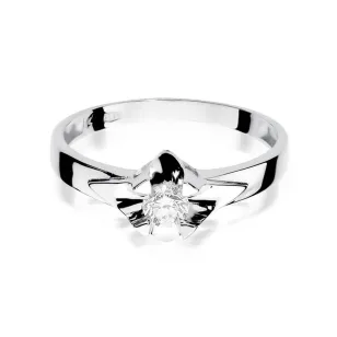 Złoty pierścionek z diamentem Białe złoto EW-155 0,30ct