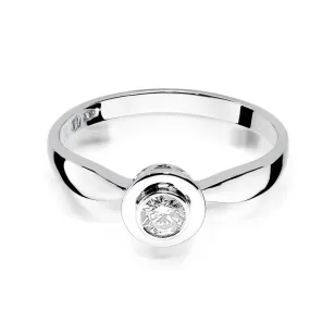 Złoty pierścionek z diamentem Białe złoto EW-294 0,20ct