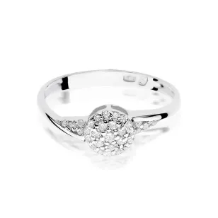 Złoty pierścionek z diamentem Białe złoto EW-18 0,20ct