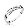 Złoty pierścionek z diamentem Białe złoto EW-156 0,05ct