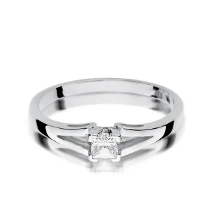 Złoty pierścionek z diamentem Białe złoto EW-350 0,30ct