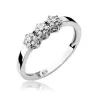 Złoty pierścionek z diamentem Białe złoto EW-104 0,12ct