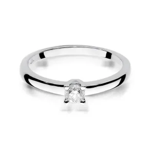 Diament pierścionek z białego złota 0,20ct