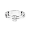 Złoty pierścionek z diamentem Białe złoto EW-333 0,09ct