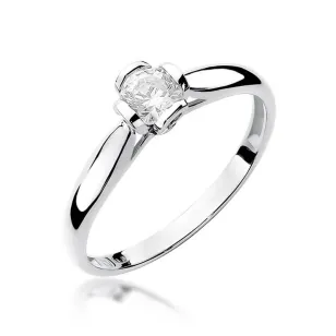 Złoty pierścionek z diamentem Białe złoto EW-86 0,30ct