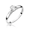Złoty pierścionek z diamentem Białe złoto EW-86 0,30ct