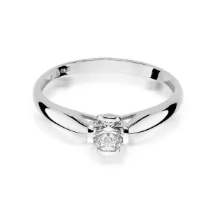 Złoty pierścionek z diamentem Białe złoto EW-86 0,30ct