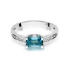 Pierścionek topaz z białego złota 0,65ct