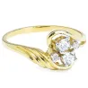 Złoty pierścionek z cyrkoniami 333
