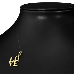 Złota zawieszka celebrytka LOVE próba 585