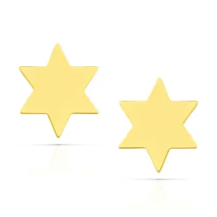 Złote kolczyki mini gwiazdeczki 585