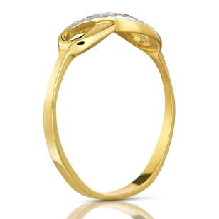 Złoty Pierścionek Infiniti Gold
