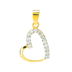 Złoty wisiorek serce