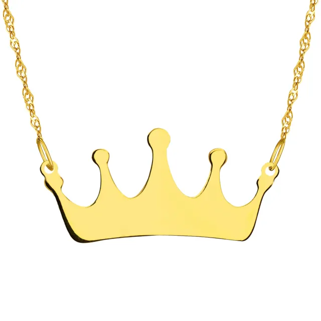 Złoty naszyjnik Queen grawer