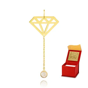 Złoty wisiorek celebrytka Diamonds próba 585