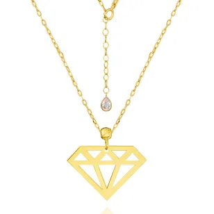 Złoty naszyjnik Diamond próba 585