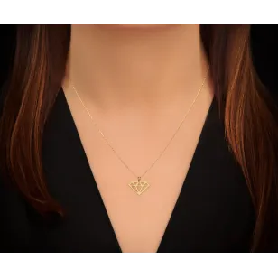 Złoty naszyjnik Diamond próba 585
