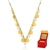 Srebrny naszyjnik pozłacany 18k złotem Gold monety