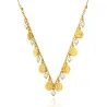 Srebrny naszyjnik pozłacany 18k złotem Gold monety