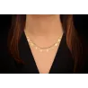 Srebrny naszyjnik pozłacany 18k złotem Gold monety