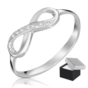 Pierścionek srebrny nieskończoność