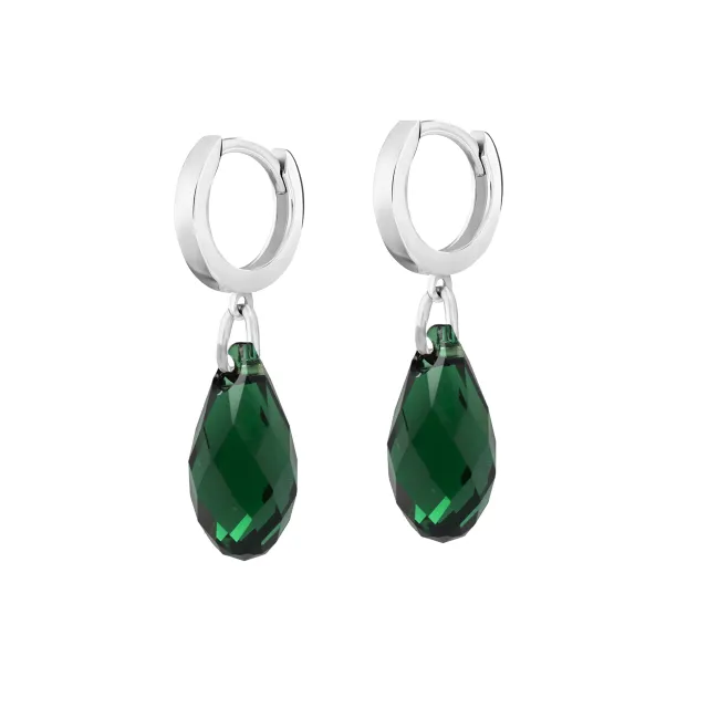 Srebrne kolczyki Nature made with Swarovski Crystal