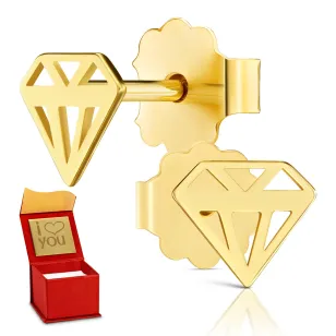Złote kolczyki Diamenciki mini
