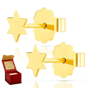 Kolczyki złote mini gwiazdeczki