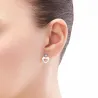 Srebrne kolczyki serce z błękitną cyrkonią 2,5mm