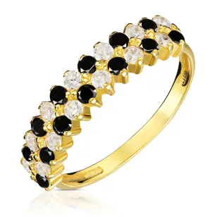 Złoty pierścionek Szachownica