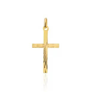 Złoty krzyżyk diamentowany zawieszka pr. 585