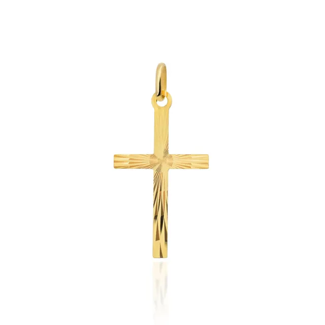 Złoty krzyżyk diamentowany zawieszka pr. 585