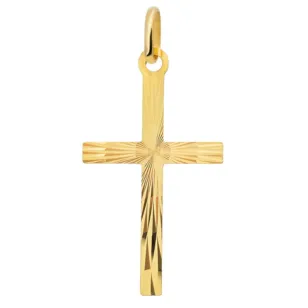 Złoty krzyżyk diamentowany zawieszka pr. 585