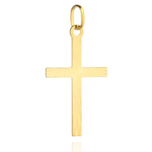 Złoty krzyżyk diamentowany zawieszka pr. 585