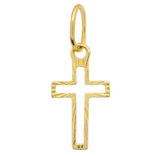 Złoty krzyżyk diamentowany mały pr. 585