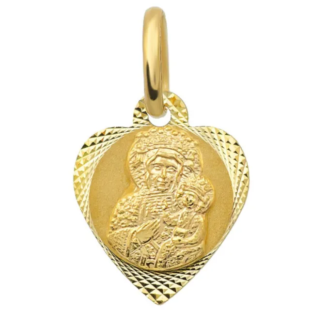 Medalik Matka Boska Częstochowska serce pr. 585