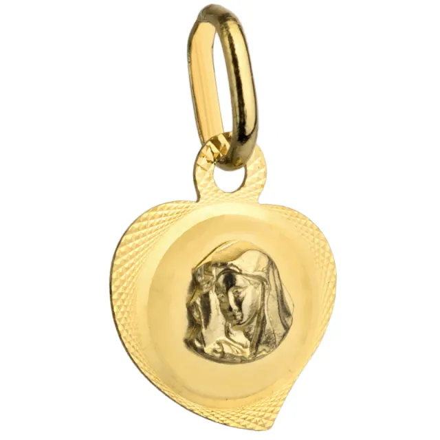 Medalik Matka Boska diamentowane serce pr. 585