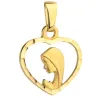 Medalik Matka Boska w diamentowanym sercu pr. 585