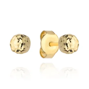 Kolczyki kulki super lekkie diamentowane 6 mm