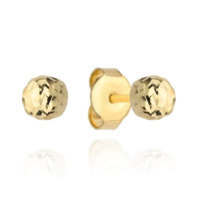 Kolczyki kulki super lekkie diamentowane 6 mm
