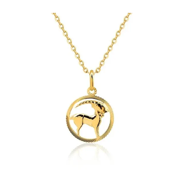 Złota zawieszka ZNAK zodiaku KOZIOROŻEC próba 585