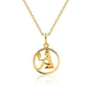 Złota zawieszka ZNAK zodiaku PANNA próba 585